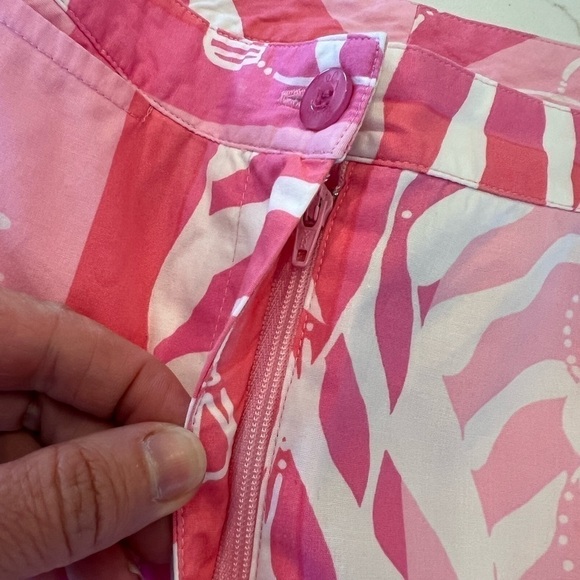 Vintage Lilly Pulitzer Pink Zebra Ankle Pants Flat Front / 4 - Picture 11 of 13
